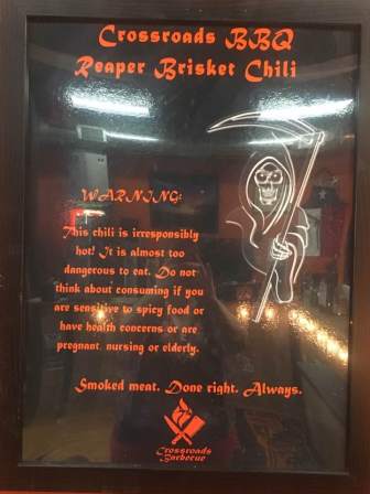 Reaper Brisket Chili - Disclaimer